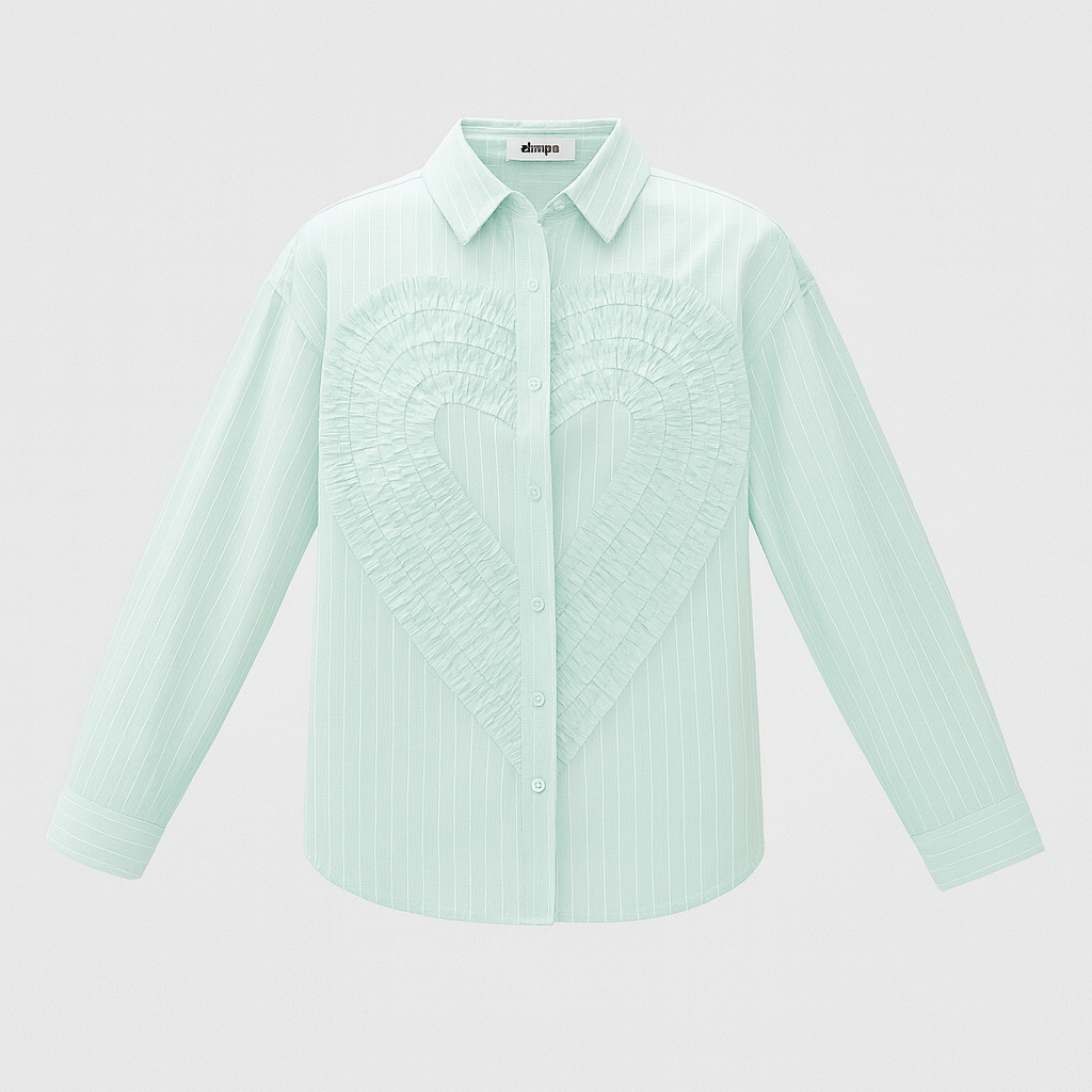 The Amara Heart Ruffle Shirt-Ava Maren