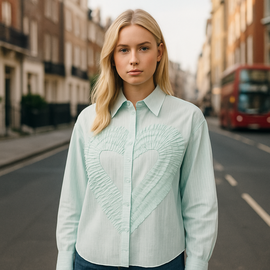 The Amara Heart Ruffle Shirt-Ava Maren
