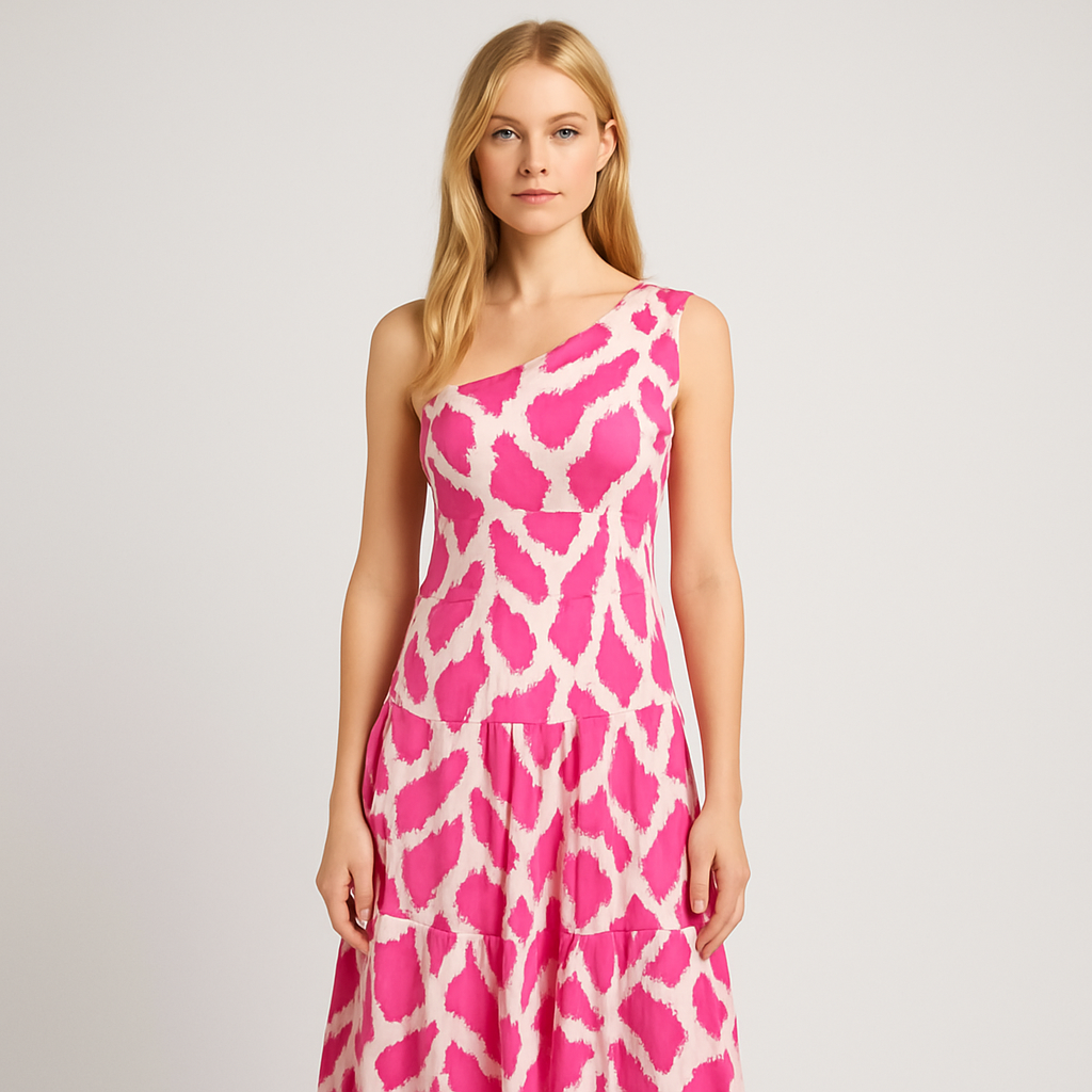 The Amara One-Shoulder Tiered Dress-Ava Maren