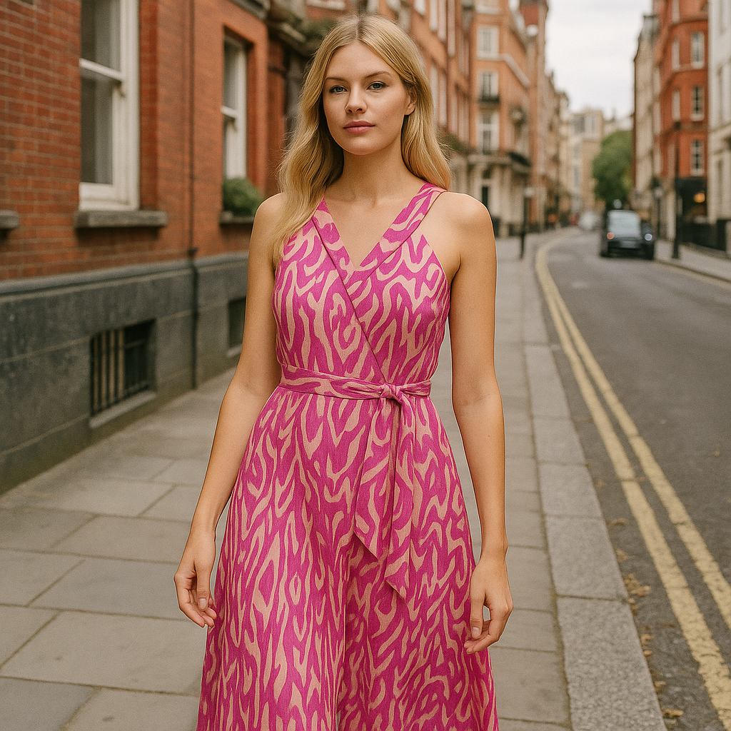 The Callista Pleated Halter Dress-Ava Maren