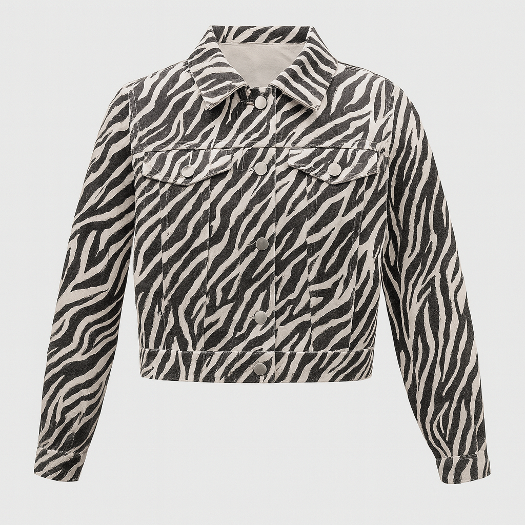 The Kaia Zebra Crop Jacket-Ava Maren