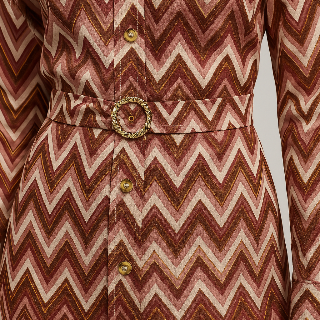 The Marigold Chevron Shirt Dress-Ava Maren
