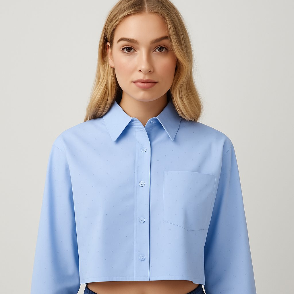 The Skyline Cropped Shirt-Ava Maren