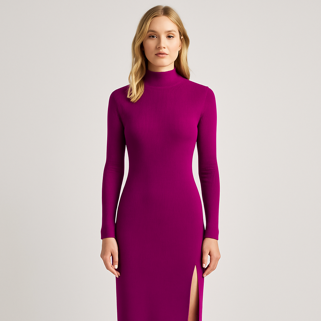 The Valentina Ribbed Knit Dress-Ava Maren