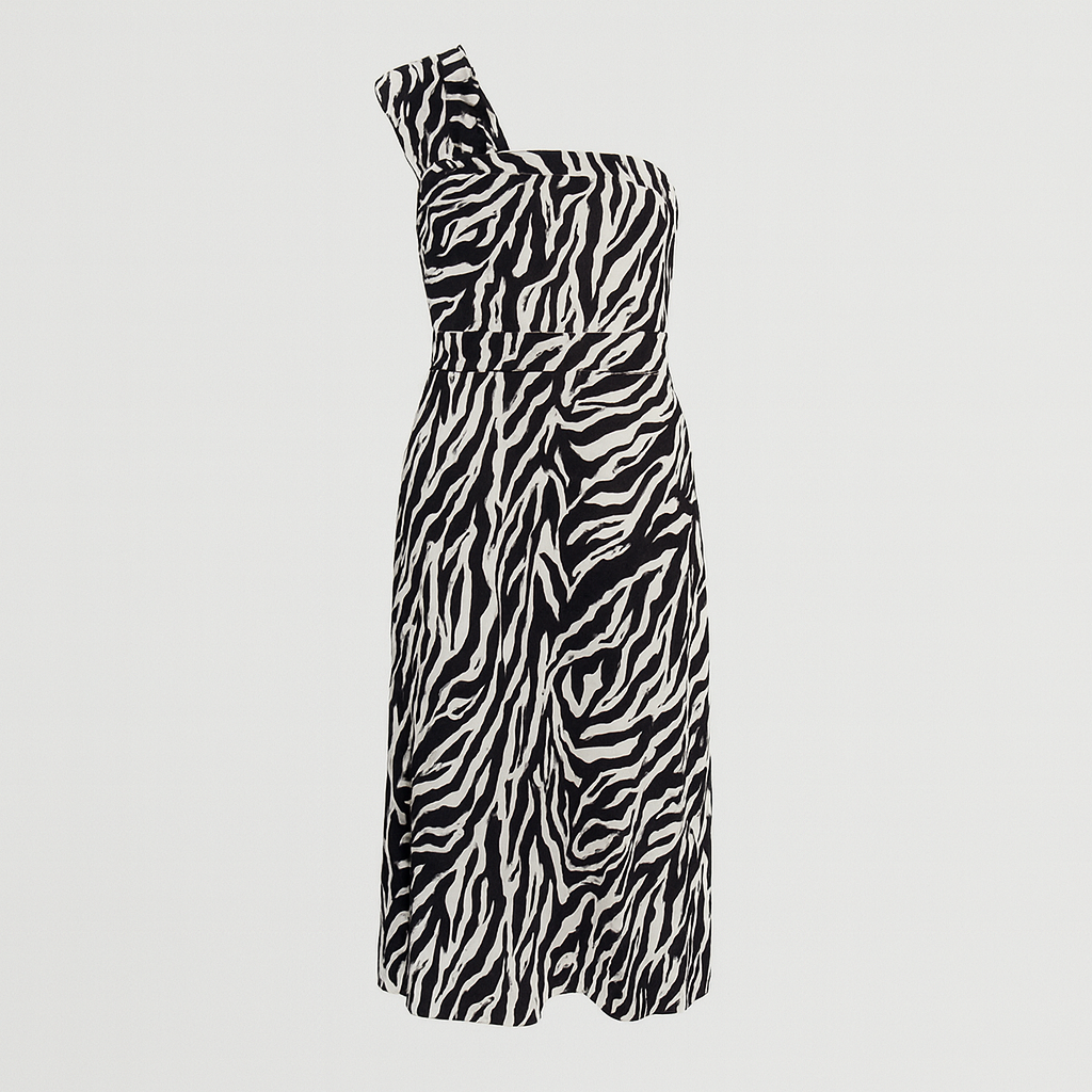 The Zaria One-Shoulder Midi Dress-Ava Maren